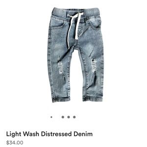 Light Wash Distressed Denim Jeans